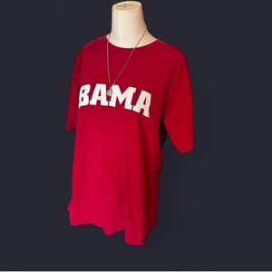 Gildan Bama red and white Heavy Cotton T-Shirt 100% cotton size large